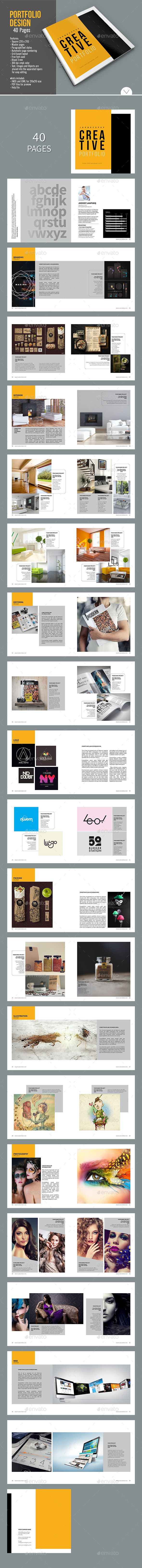 graphic design portfolio brochure template indesign indd brochure
