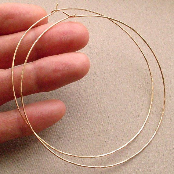 Extra Large Gold Hoops 3 Filled Hoop Earrings Extra Large Gold Hoops 3 Filled Hoop Earrings Inch Thin Light We