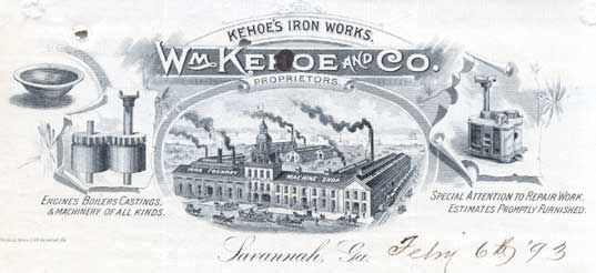 savannah letterheads 1887 1936 kehoe iron works sav pinterest kehoe iron works