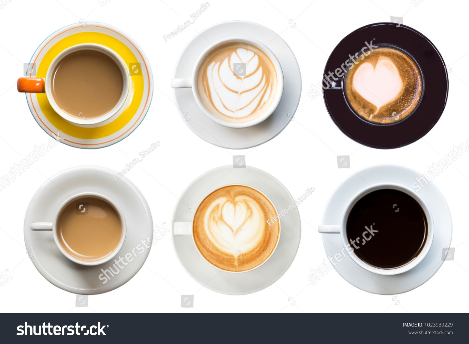 Cute cup of coffee isolated on white Cute cup of coffee isolated on white