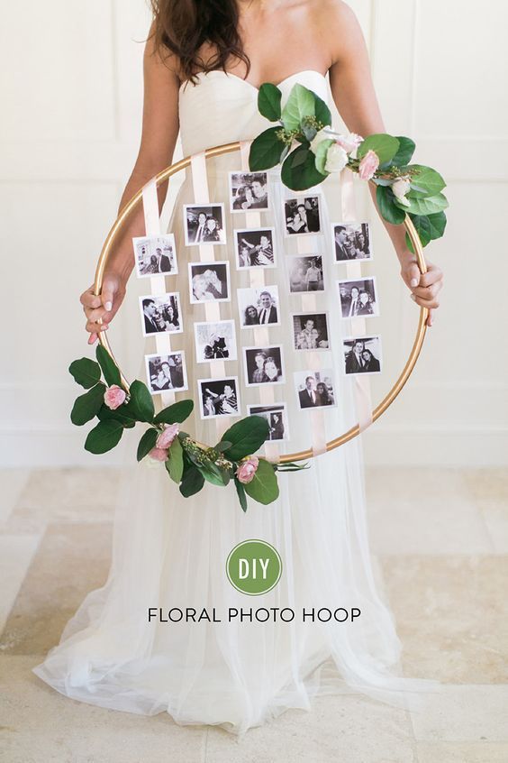 DIY Floral Photo Hoop #ceremonyideas