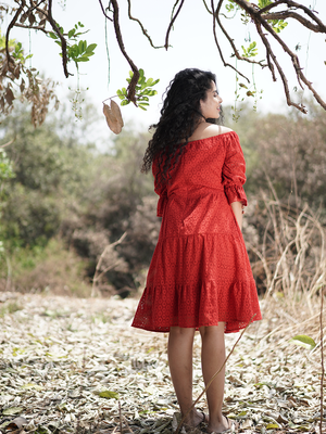 Candied Apples – WhySoBlue Ruffle Dress, I Dress, Ruffles, Red Off Shoulder Dress, Casual Frocks, Short Dresses, Summer Dresses, Cut Work, Layered Skirt