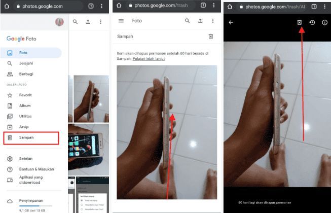 cara hapus foto di google foto tanpa menghapus foto di galeri