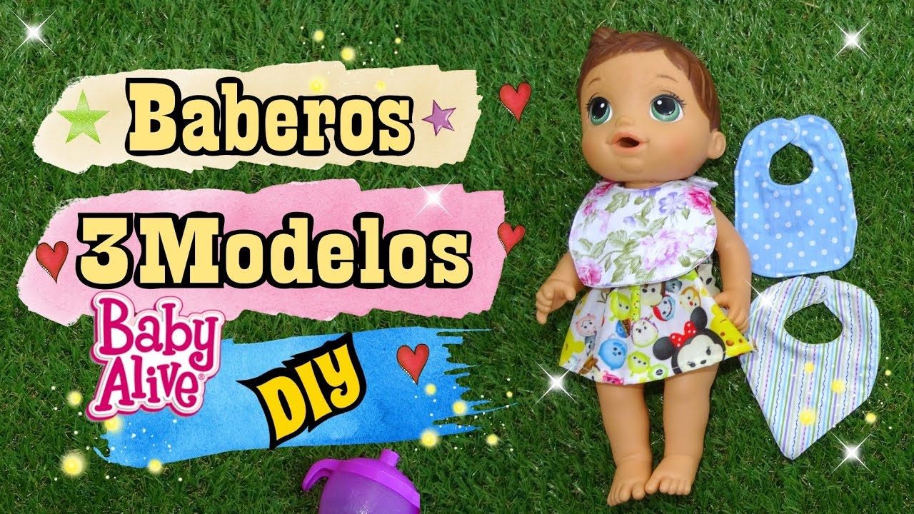Baberos Baby Alive 3 Modelos - Tutorial DIY Moldes Gratis en el Blog Ropa de Muñecas - YouTube | Como hacer baberos, Ropa de muñeca, Muñecas de bebés