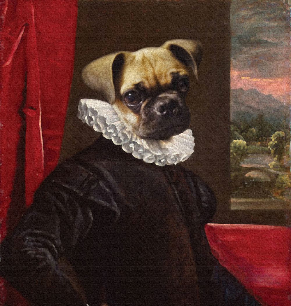 Rupert Anthropomorphic Dog Digital Art Pet Portraits
