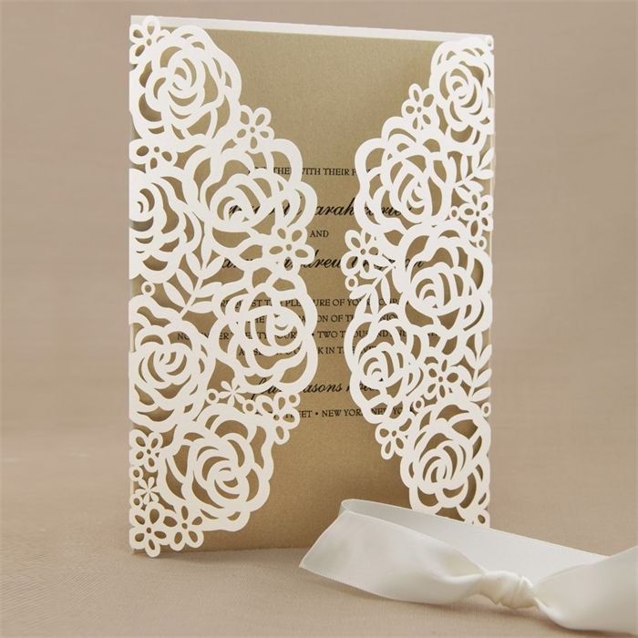 victorian lace laser cut wrap ii wedding invitations first communion invites templates