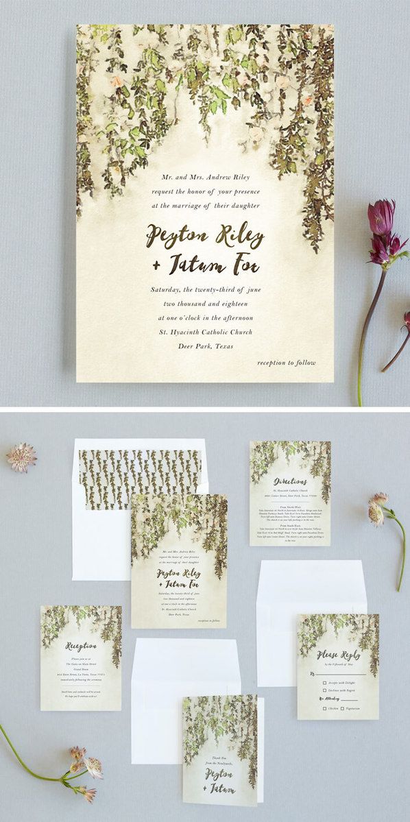 English Countryside Wedding Invitations Customizable English Countryside Wedding Invitations Customizable