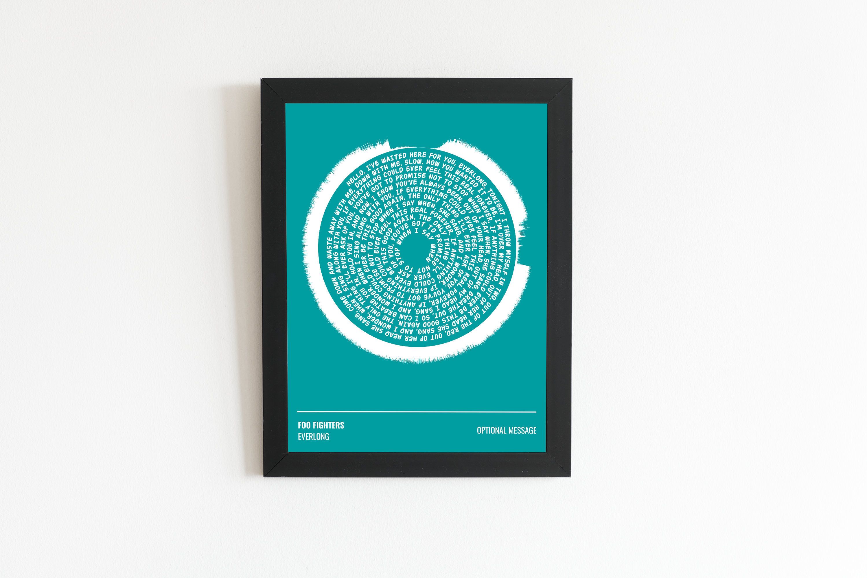 Anniversary Gift Personalised | Customisable Soundwave Art Foo Fighters Times Like These Lyrics Print