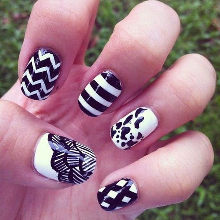 Cute Black And White Nails Black And White Nails Pinterest Cute Black and White Nails - Cute Black And White Nails Black And White Nails Pinterest