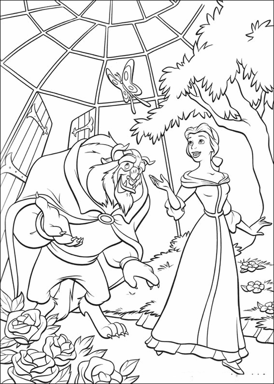 Free Disney Princess Beauty And The Beast Coloring Pages Printable For Kids