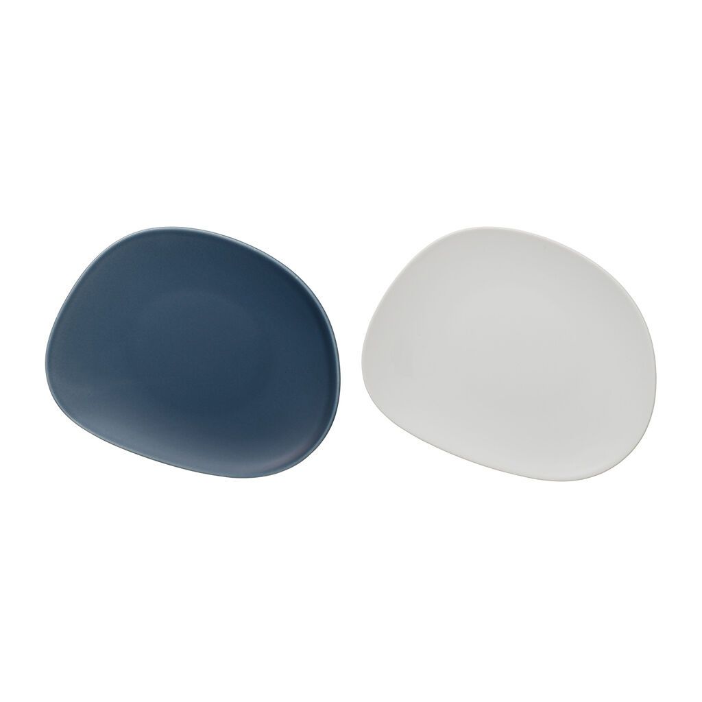 Organic ontbijtbord-set 2-delig - like. by Villeroy & Boch Organic Dessert, Organic Breakfast, Breakfast Plate, Curved Lines, White Turquoise, Plate Design, Earthy Colors, Villeroy & Boch, China Porcelain