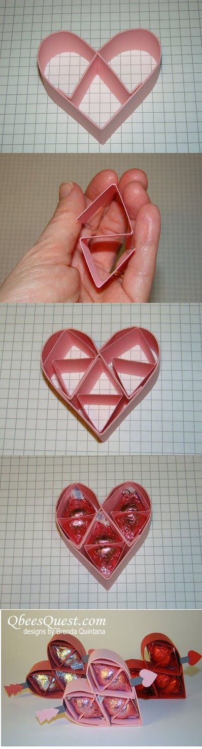 Hershey's Kisses Valentine's Heart Tutorial http://qbeesquest.blogspot