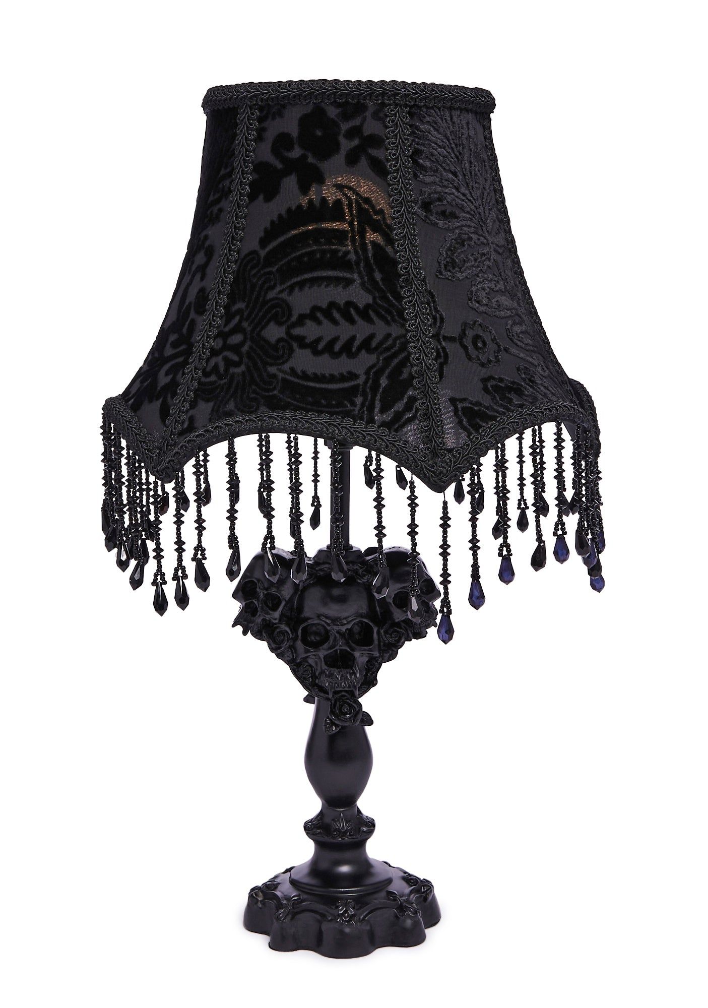 Dolls Home Victorian Lace Bead Table Lamp Black Gothic Decor Dolls Home Victorian Lace Bead Table Lamp Black Gothic Decor