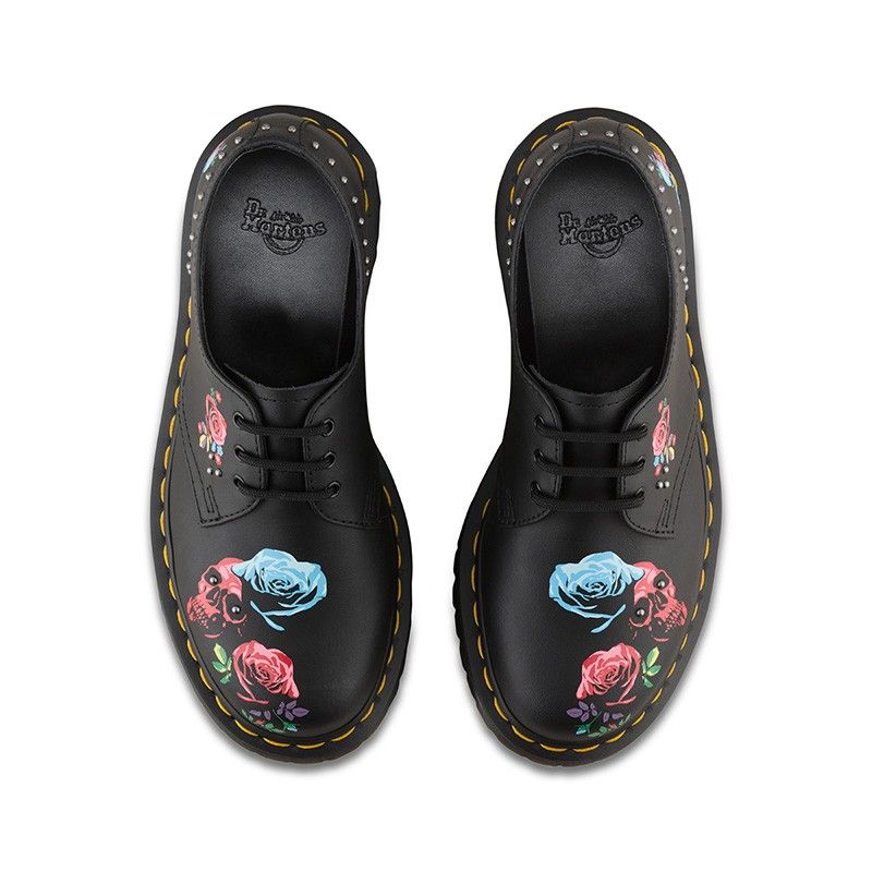 Dr. Martens 1461 Rose Bex in Rose Fantasy Backhand Straw Grain | Shoe care kit, Union jack boots, Martens