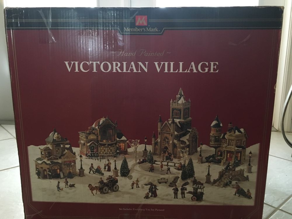Members Mark 31 piece Victorian Christmas Village Complete New/other