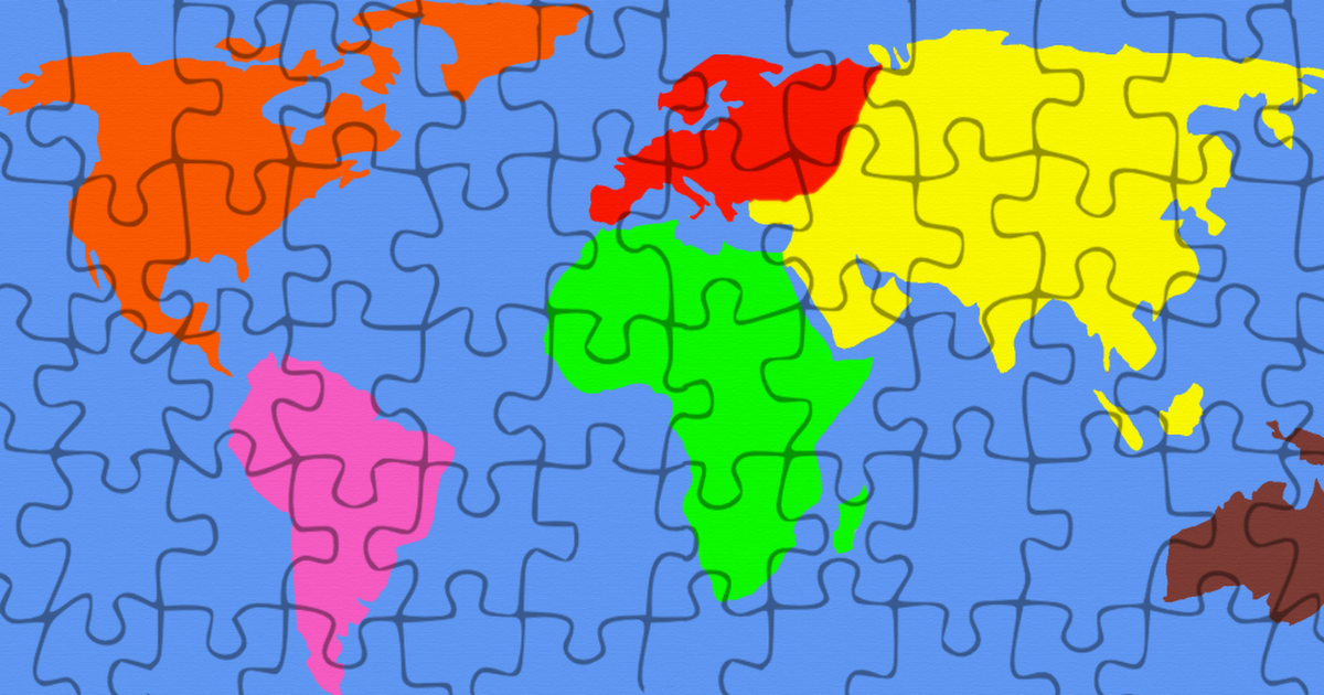 continent mappdf world puzzle free puzzles social studies