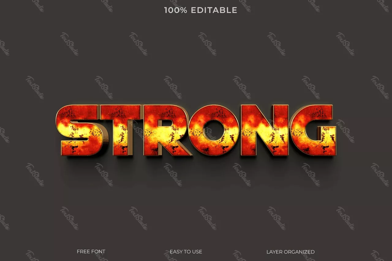 Strong Text Style Effect