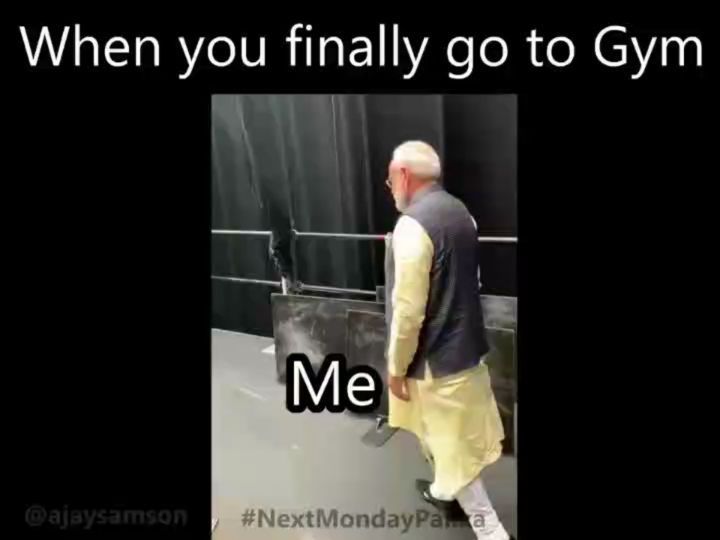 That feeling of going to #Gym on a #Monday! #NextMondayPakka . . . . . . . #HowdyModi #NarendraModi...