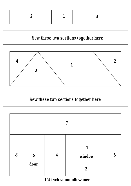 School House Foundation Paper Piecing Free 4 Inch Foundation