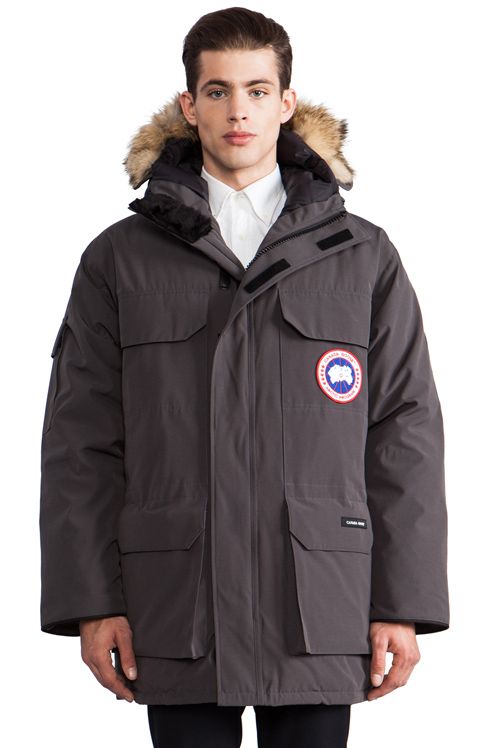 Canada Goose Expedition Coyote Fur Trim Parka in Graphite from Revolve ...