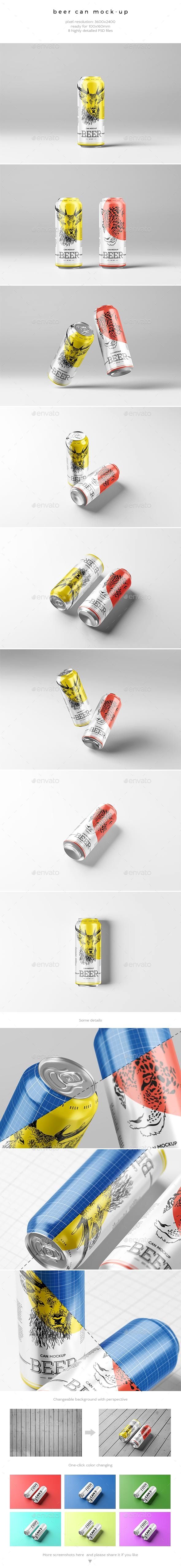 beer can mock up mockup psd template graphicriver
