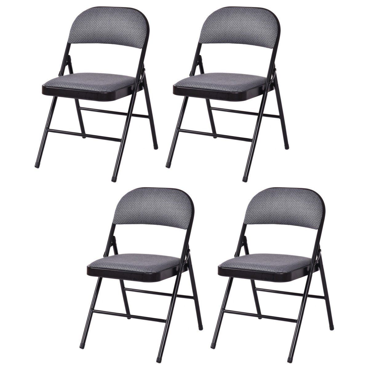 Giantex 4 Pack Folding Chairs With Metal Frame And Fabric Upholstered giantex-4-pack-folding-chairs-with-metal-frame-and-fabric-upholstered