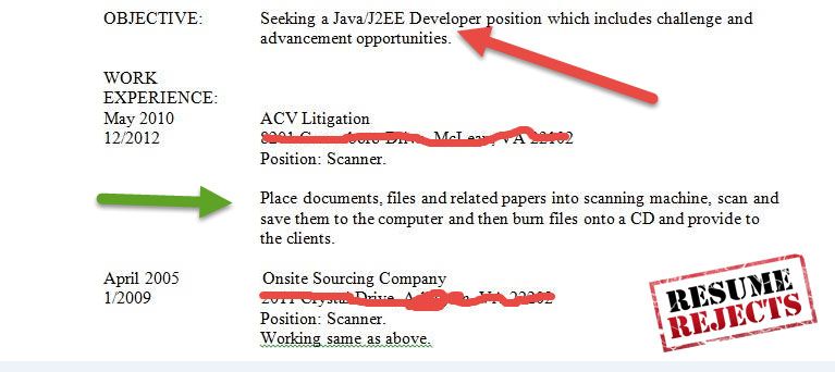 resume rejects funny resume