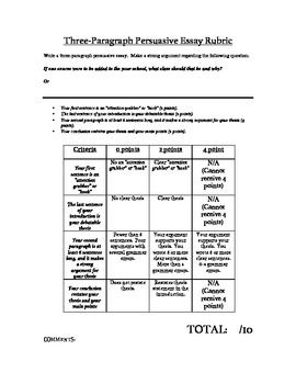 Help With Essay Papers Persuasive Essay Paragraph Rubric Point Assignmentfocus On Thesis Statement Conclusion Hook Etc Essays On High School also Macbeth Essay Thesis Persuasive Essay Paragraph Rubric Point Assignmentfocus On Health Essays