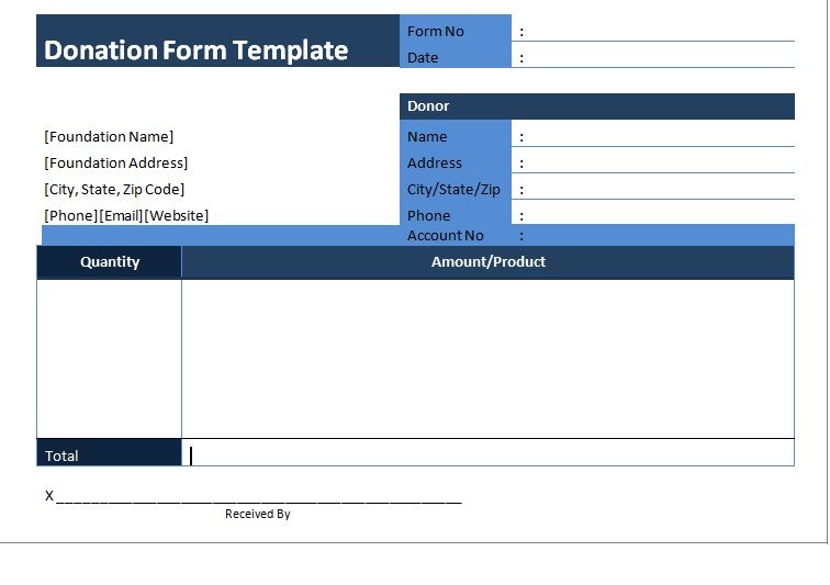 get donation form template sample word sample templates excel