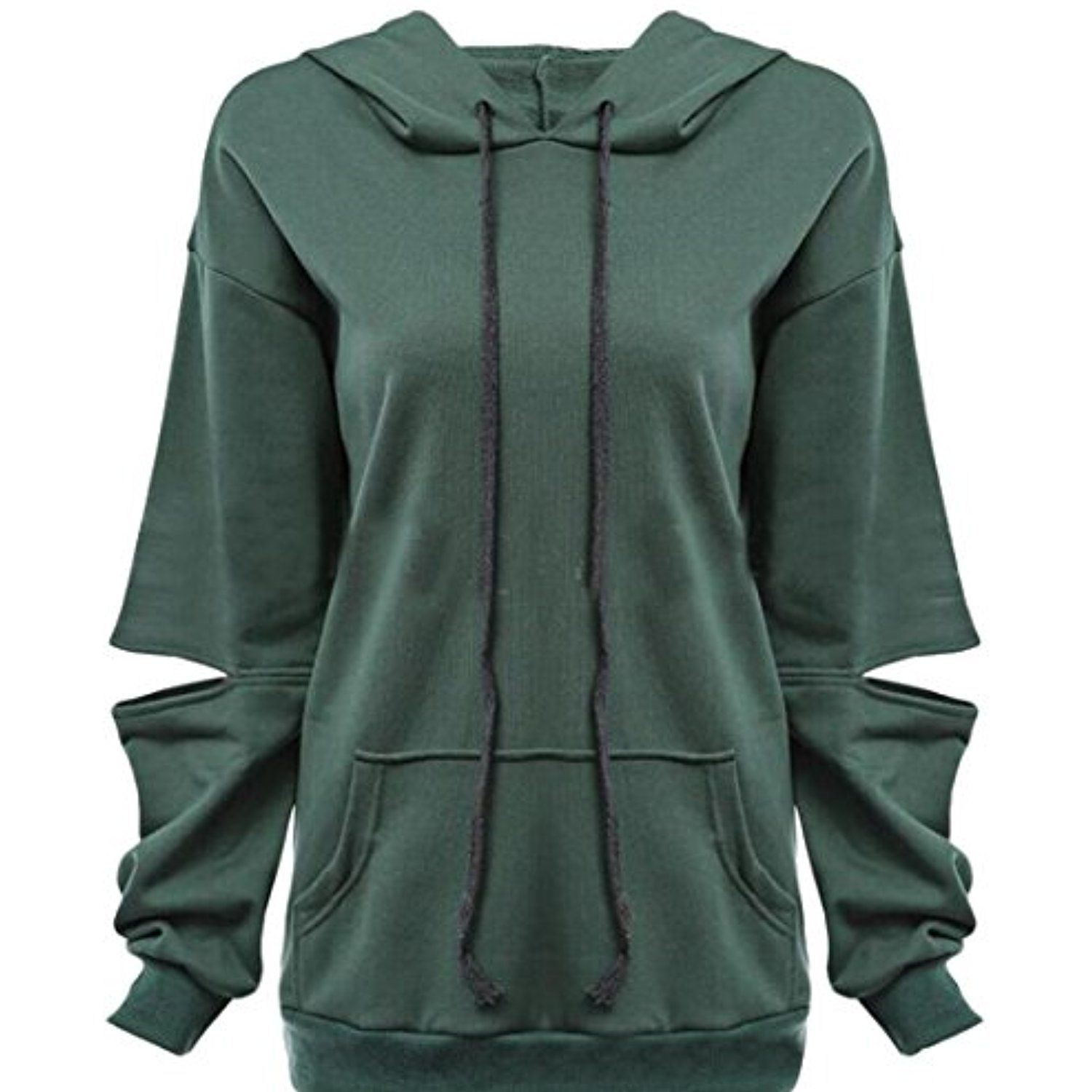 Yayu Womens Asymmetric Long Sleeve Hoodies Sweatshirts Dress Casual Sweatshirts