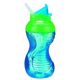3 Munchkin Mighty Grip 8oz Glass Bottles BPA free Boy Blue Green NEW