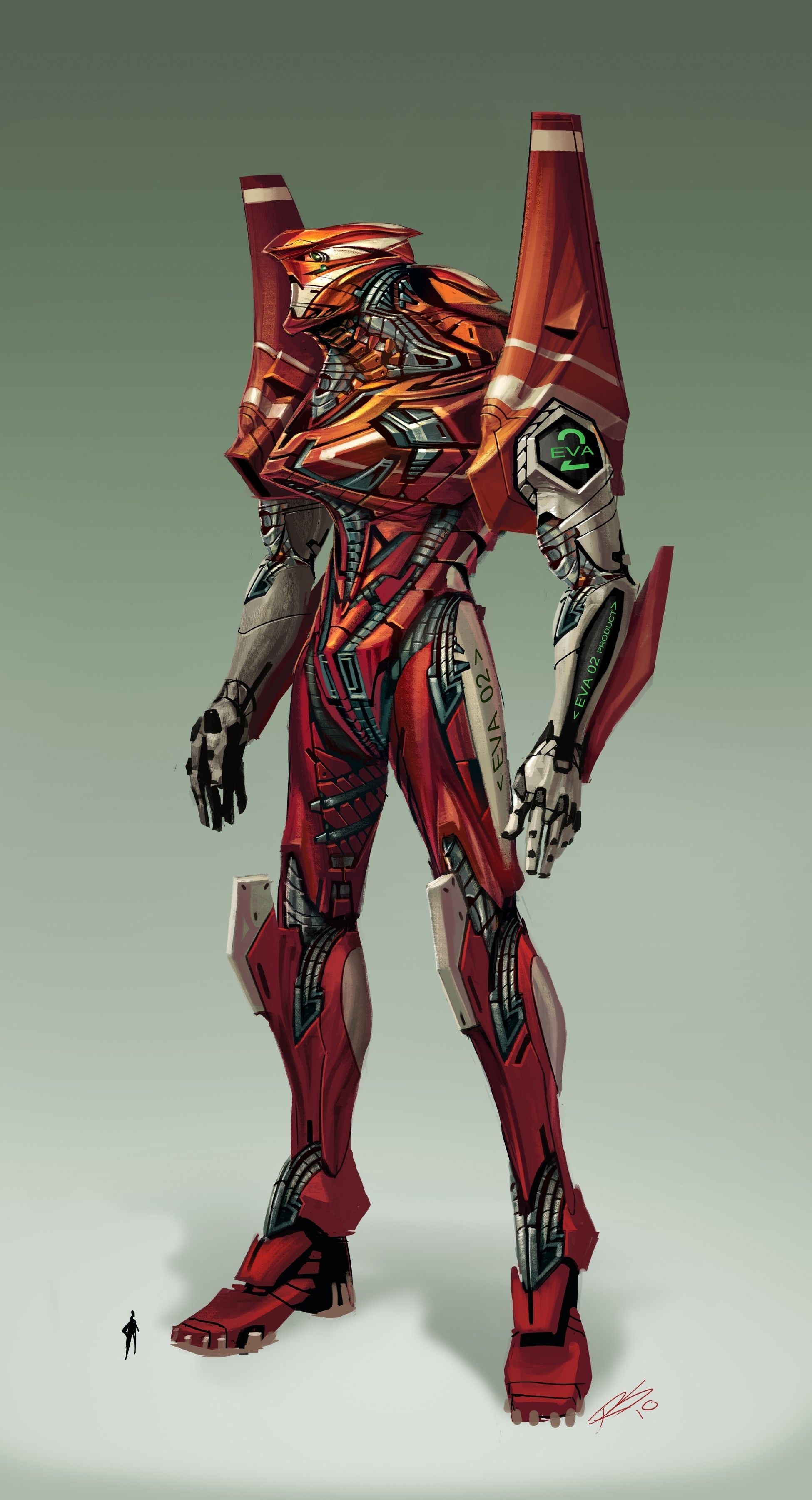 Eva Unit 02 Con Imagenes Personajes Ilustracion