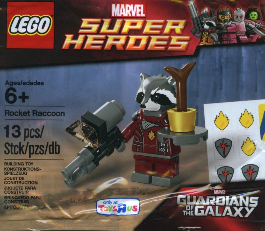 Lego ROCKET RACCOON minifigure Guardians of the Galaxy Polybag 5002145 RETIRED!