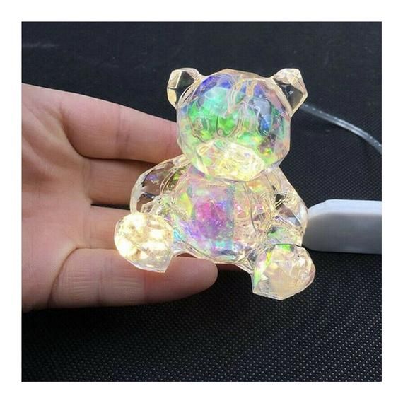 Cute Bear 3D Silicone Molds Crystal Geometric Phone Holder Funny Pendant Moulds Cute Bear 3D Silicone Molds Crystal Geometric Phone Holder Funny Pendant Moulds