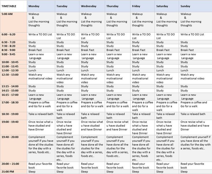 Study Time Table Exam Study Tips Study Methods Best Study Tips