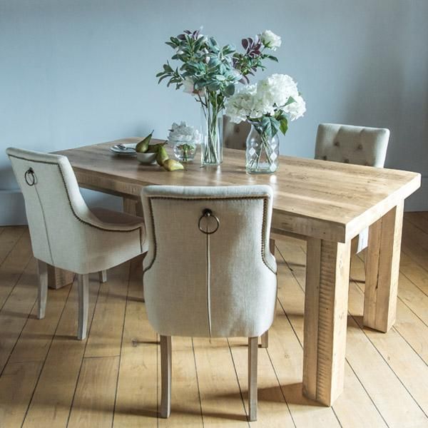 English Beam Extendable Reclaimed Wood Dining Table With Upholstered English Beam Extendable Reclaimed Wood Dining Table With Upholstered Chairs Furniture Pinterest Beams And