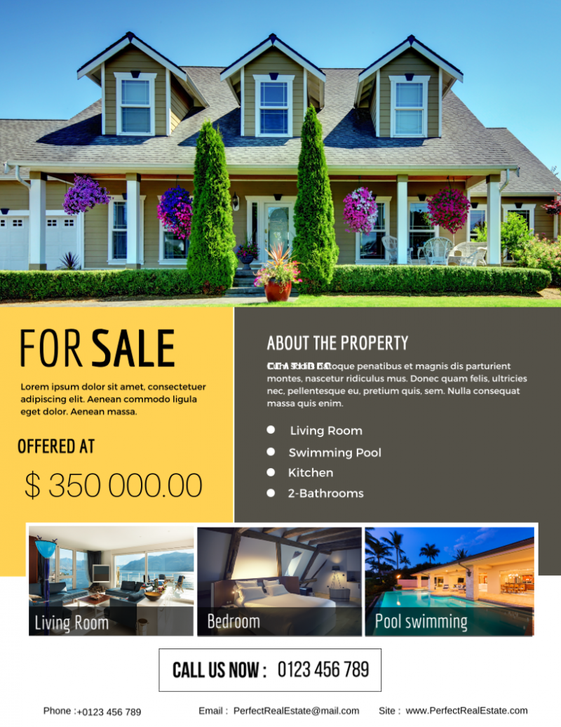 create a real estate flyer