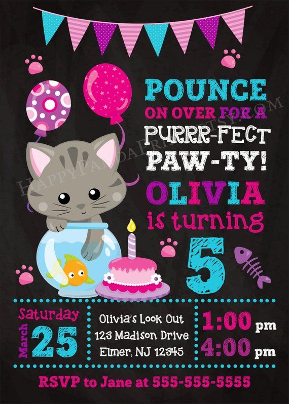 kitty invitation kitty birthday invitation kitty birthday party kitten invitations