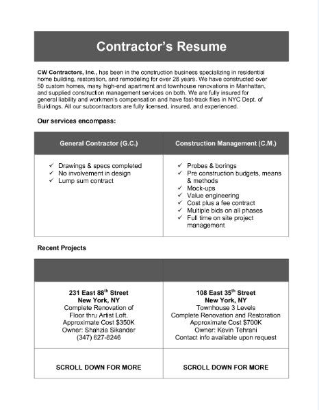 general contractor resume sample http topresume info general contractor resume