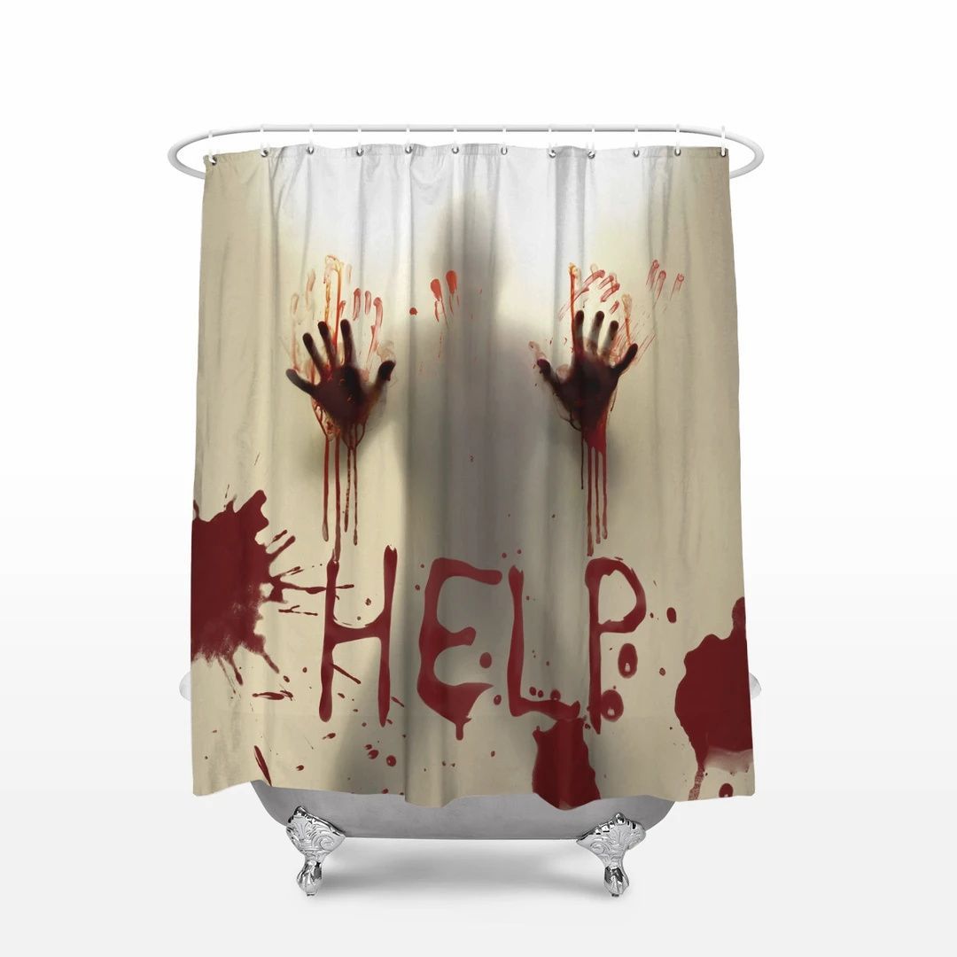 Rideau de Douche Sang | Rideau douche, Rideaux, Douche