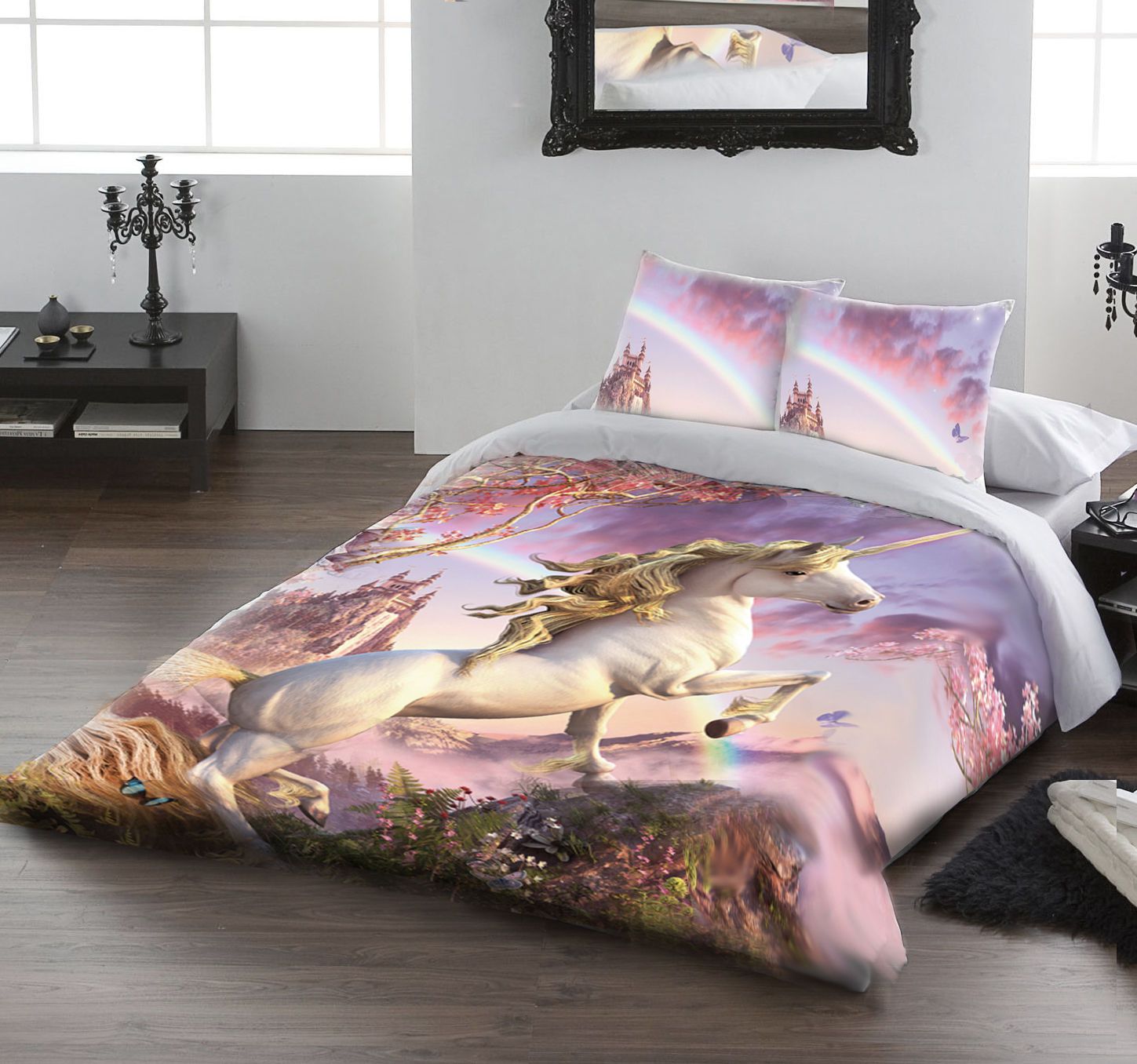 AWESOME UNICORN Duvet Cover Set for UK DOUBLE US TWIN BED by