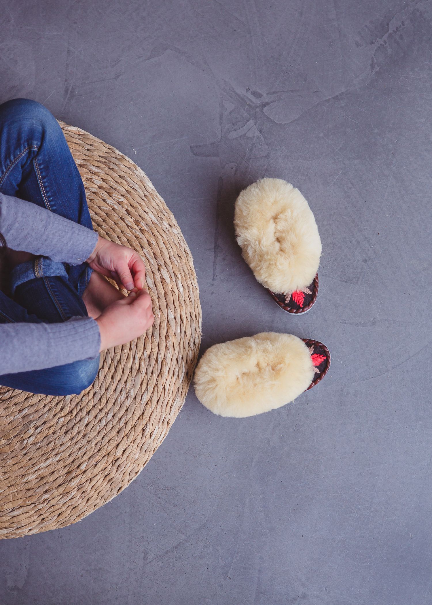 polish wool slippers