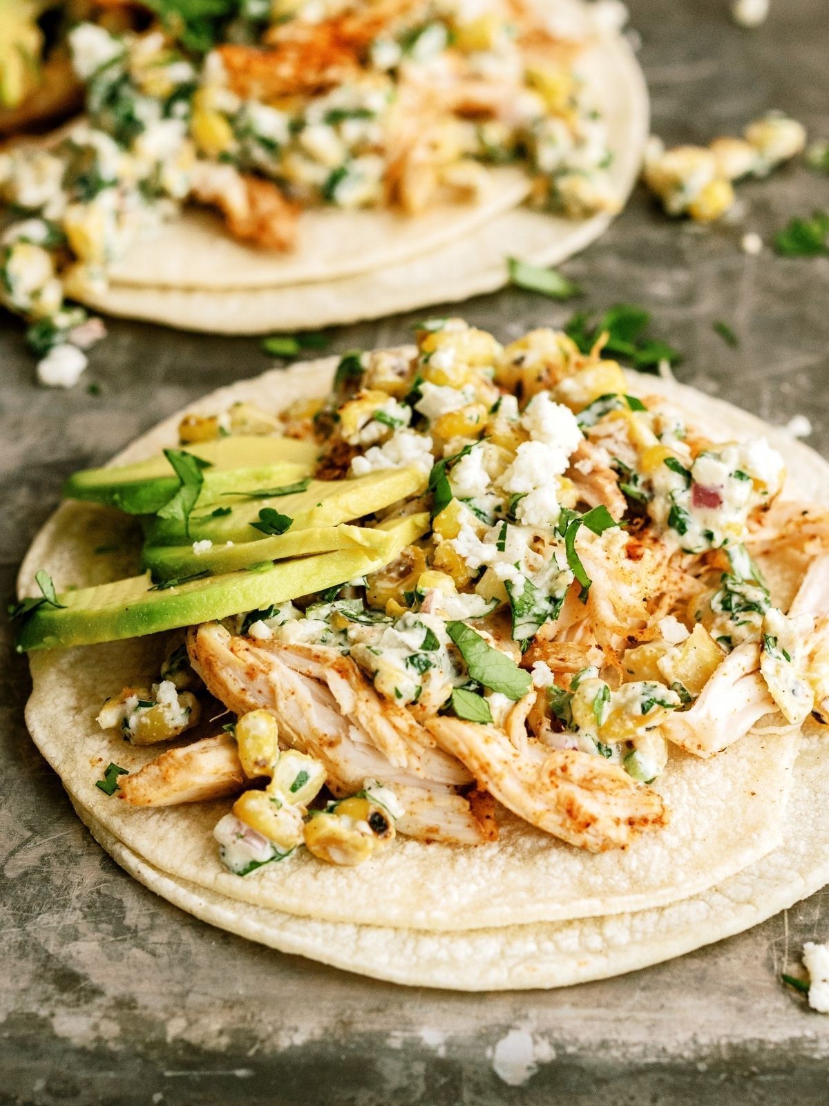 These amazing Mexican Street Corn Chicken Tacos are the best chicken tacos you’ll have ever had. They are filled with flavorful chicken and made with the most perfect Mexican street corn recipe. Street Tacos Recipe Chicken, Cold Chicken Recipes, Chicken Ranch Tacos, Street Taco Recipe, Leftover Chicken Recipes, Chicken Flavors, Poultry Recipes, Chicken Ideas, Chicken Entrees