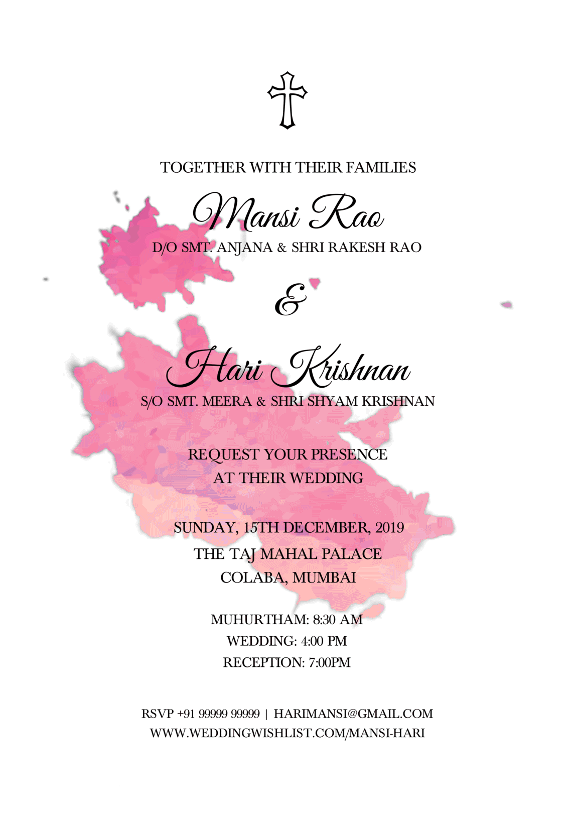 Splash of Life Pink Engagement invitation cards, Create wedding Splash of Life Pink Engagement invitation cards, Create wedding