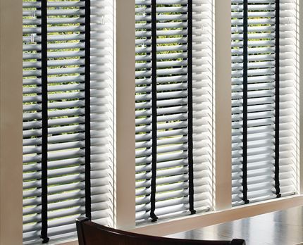 Kitchen Aluminum 2 Inch Blinds With Black Tape Aluminum 2 Inch Blinds With Black Tape