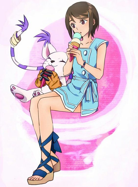 Hikari And Tailmon ♡ Digimon ♡ Digimon Tamers Digimon Adventure