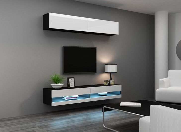 Vigo 10b Furniture Set Modern Tv Wall Units Tv Wall Unit White Tv Stands