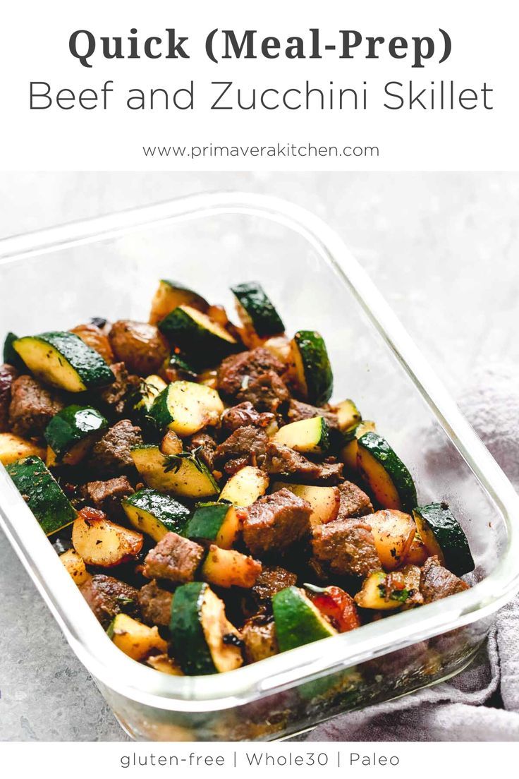 Quick Beef and Zucchini Skillet (Meal-Prep)