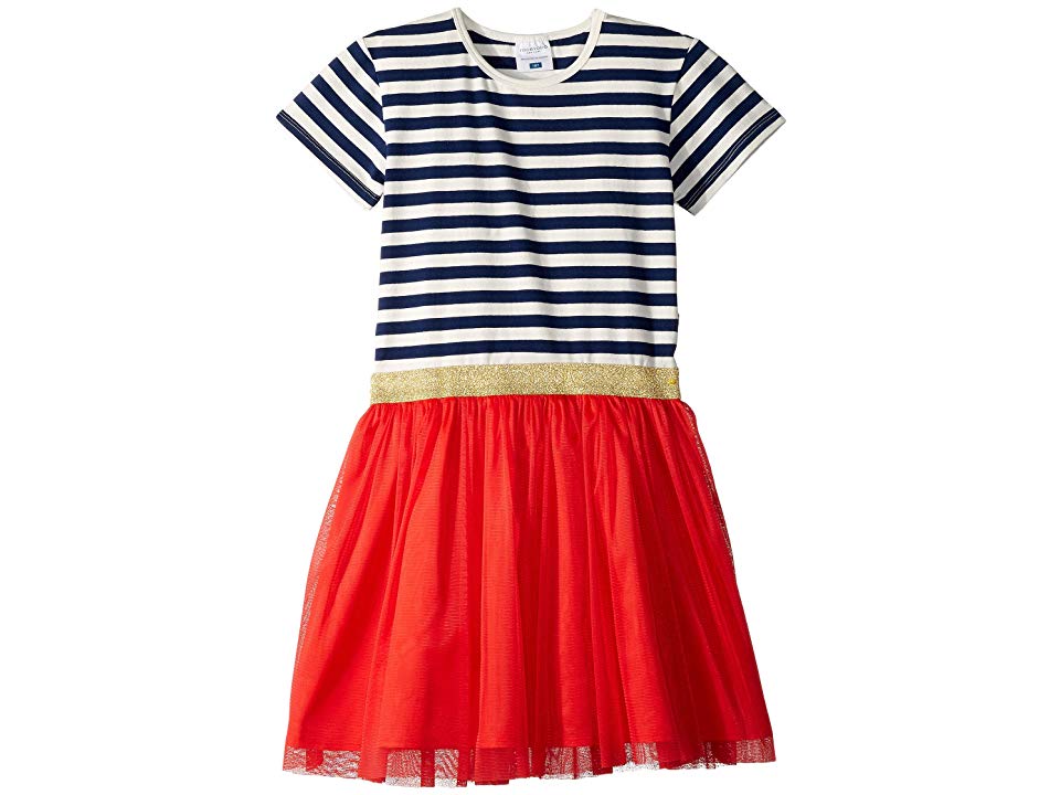 Toddler//Little Kids//Big Kids Toobydoo Baby Girls Striped Tie Tee