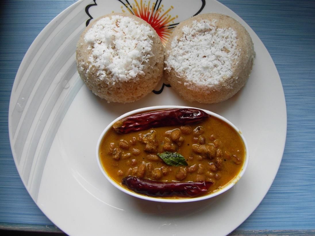 Kerala Style Chiratta Puttu (Coconut shell shaped puttu Kerala Style Chiratta Puttu (Coconut shell shaped puttu